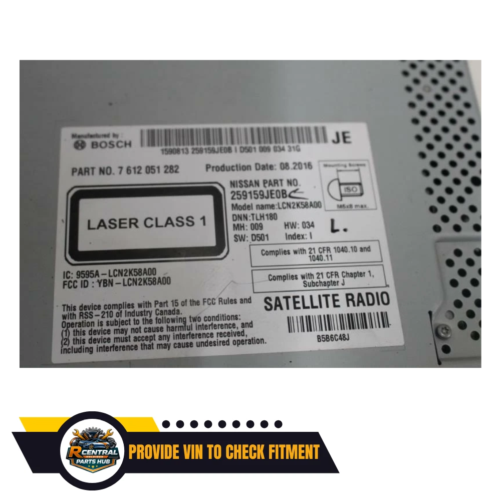 2015–2017 Nissan NV 200 1500 2500 3500 Radio Display Receiver NAV AM FM CD MP3 — view 3