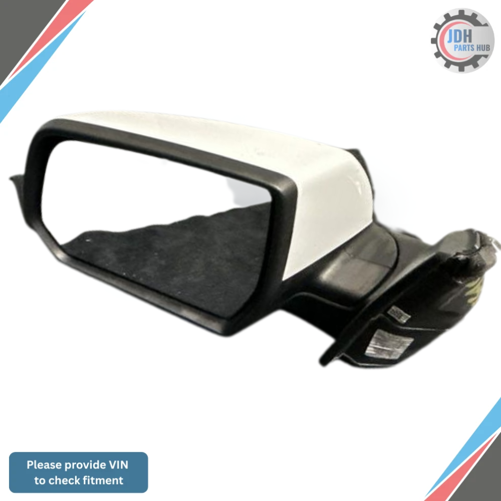 2017–2019 GMC Acadia Left Driver Side View Door Mirror Power White OEM — view 2