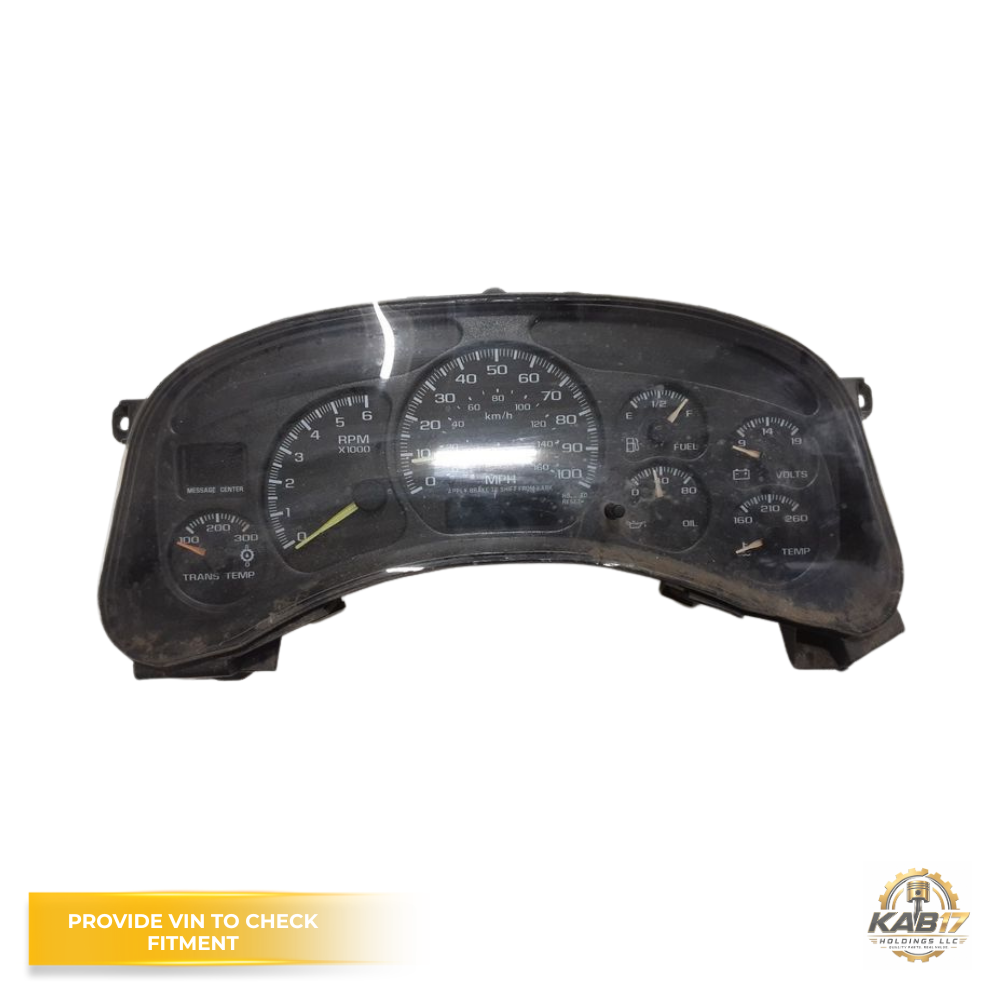 2001–2002 Chevrolet Silverado 2500 Speedometer Head Cluster OEM — view 1