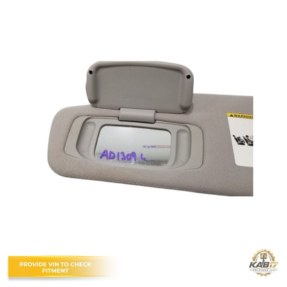 2009–2013 Toyota Tundra Gray Cloth Driver LH Sun Visor Shade OEM — view 5