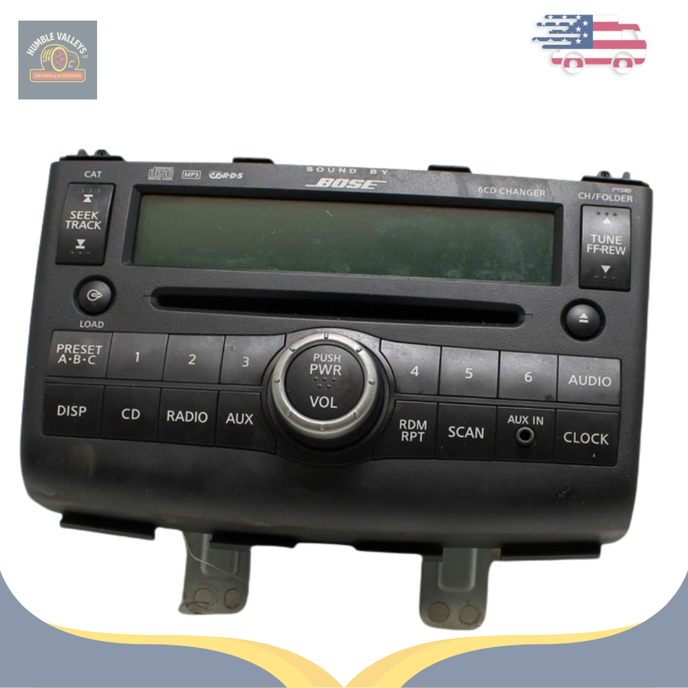 2008–2009 Nissan Rogue Bose AM-FM-6 disc CD Radio Receiver Unit 08 09 Tested — view 1