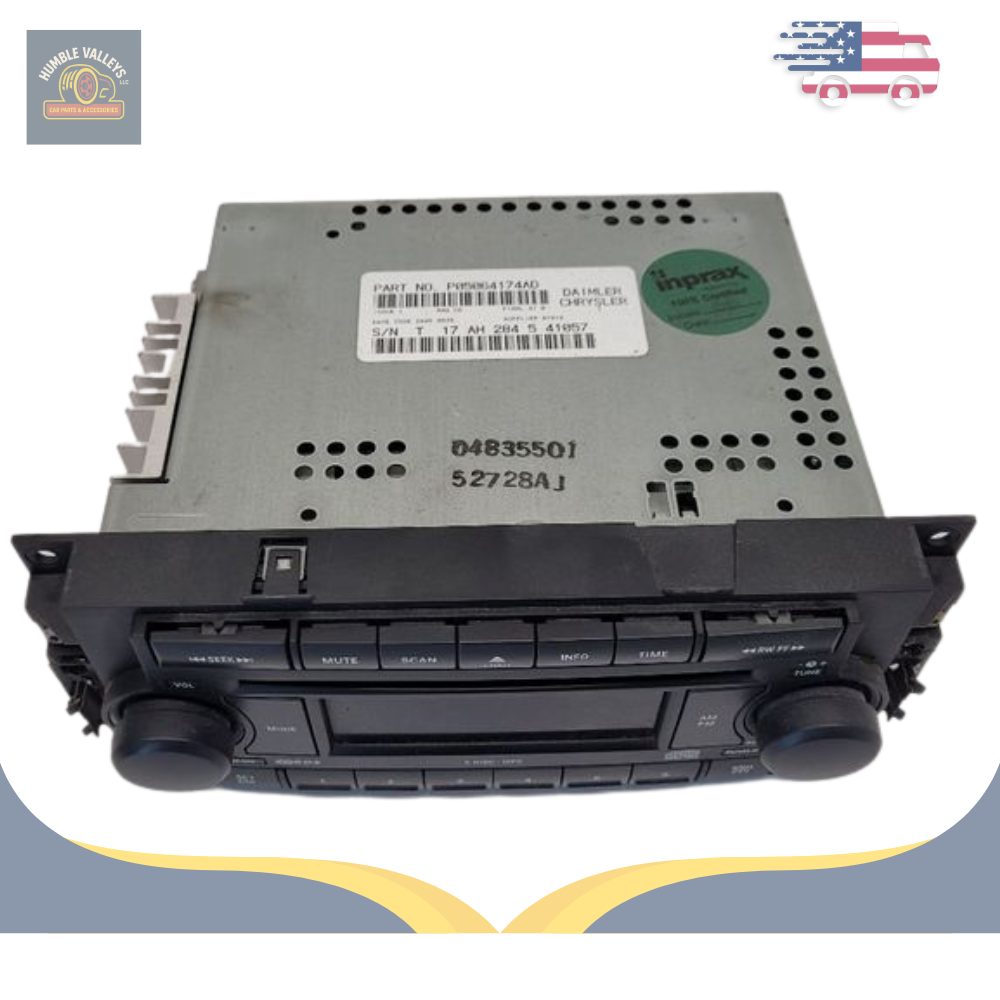 2006–2007 Jeep Commander Grand Cherokee MP3 6 CD Changer Radio Receiver RAQ OEM — view 2