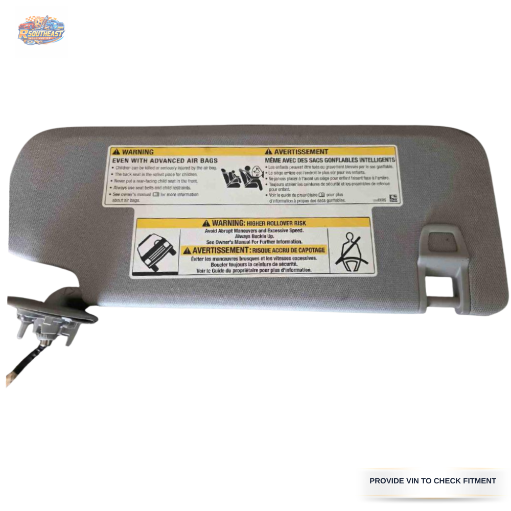2018–2019 Chevrolet Equinox LH Driver Sunvisor Sun Visor with Mirror & Light OEM — view 4