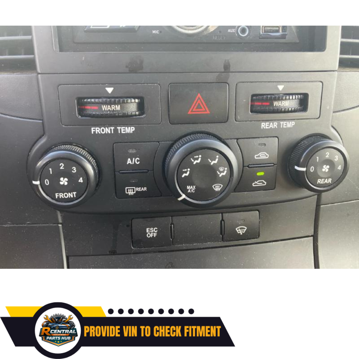 2009–2012 KIA Sedona AC Heater Control Temperature Climate 3knob 97250-4DXXX OEM — view 4
