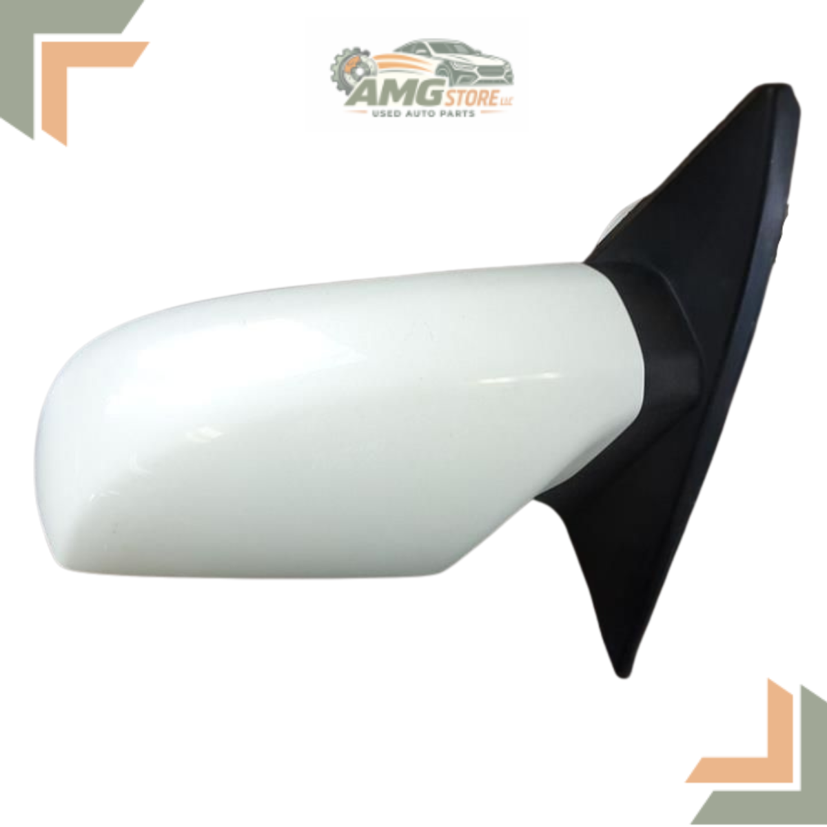2007–2012 Nissan Altima Sedan Left Driver Side View Door Mirror White — view 1