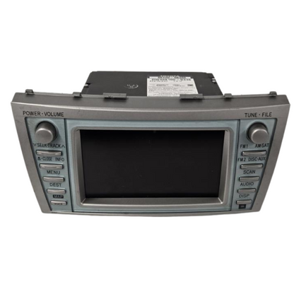 2007–2009 TOYOTA CAMRY HYBRID AM FM NAVIGATION SAT MP3/CD/DVD PLAYER RADIO E7011 — view 1
