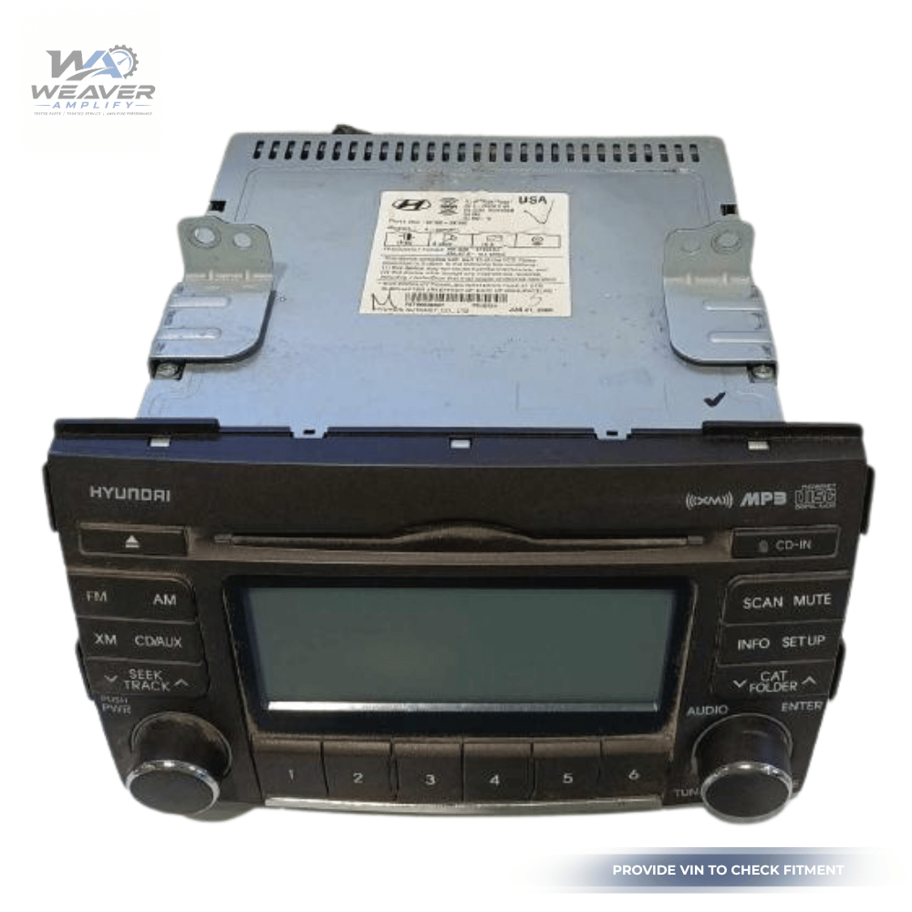 2009–2010 Hyundai Sonata Radio Receiver Display AM FM CD XM 96185-3K100 OEM — view 2