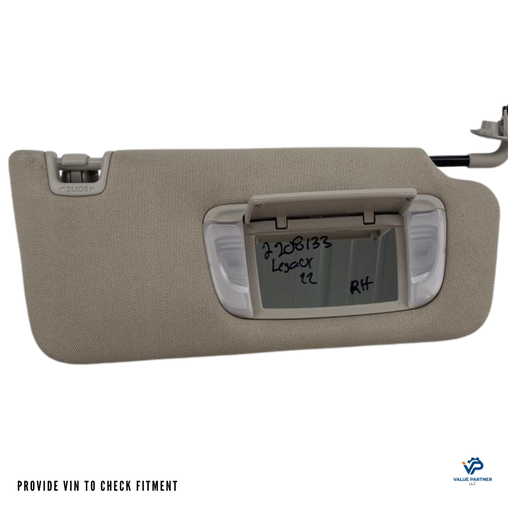 2020–2025 Subaru Legacy Passenger RH Sun Visor OEM — view 2