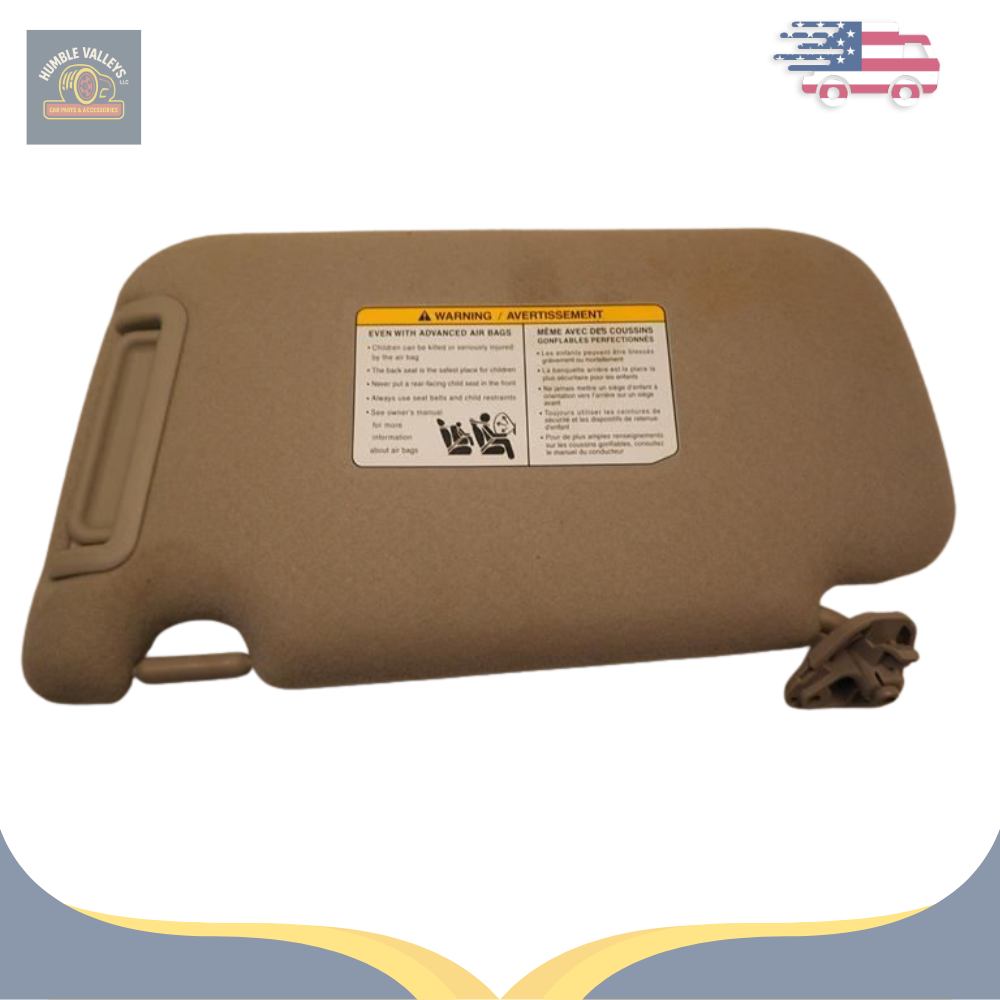 2013–2019 Nissan Sentra RH Passenger Sunvisor Sun Visor with Mirror OEM — view 1
