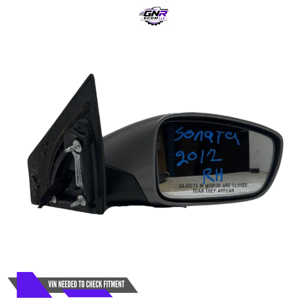 2011–2014 Hyundai Sonata RH Passenger Side View Door Mirror Assembly OEM — view 2