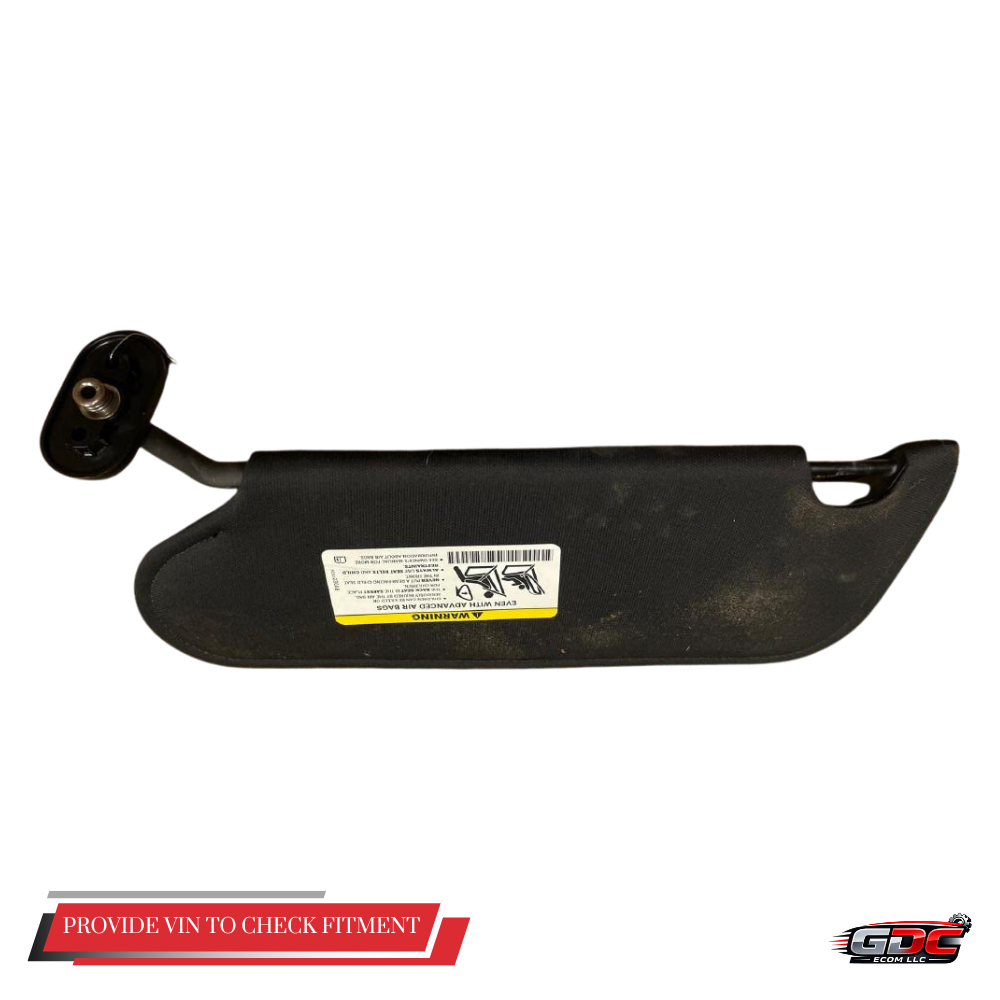 2011–2014 Chrysler 200 RH Passenger Sunvisor Sun Visor with Mirror Black OEM — view 2