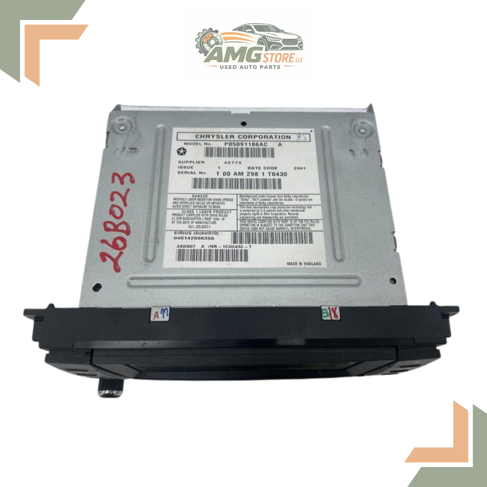 2012 Jeep Liberty AM FM CD AUX DVD Navigation Radio RHB W SATELLITE OEM 12 — view 2