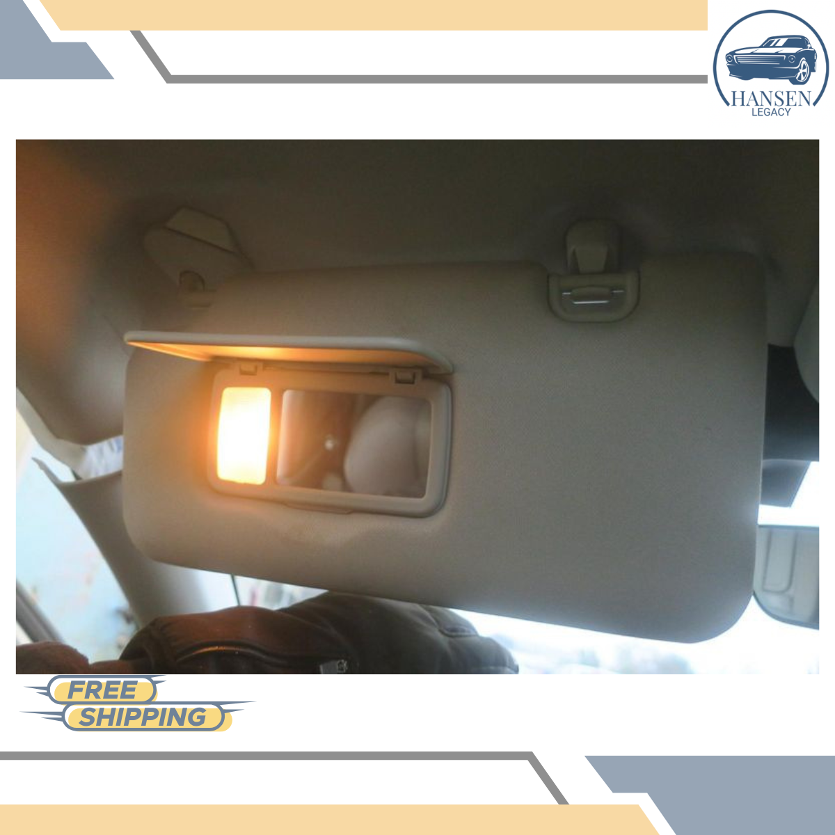 2019–2024 Subaru Forester Left Driver Sunvisor Gray 20 21 22 23 — view 3