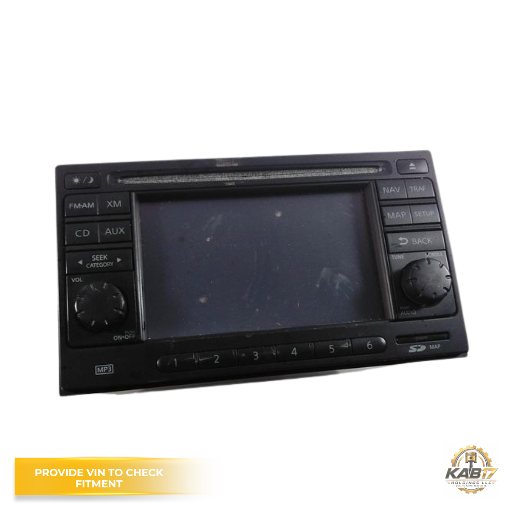 2010–2012 Nissan Sentra AM FM CD Player Radio with Navigation OEM 259157W80C — view 1