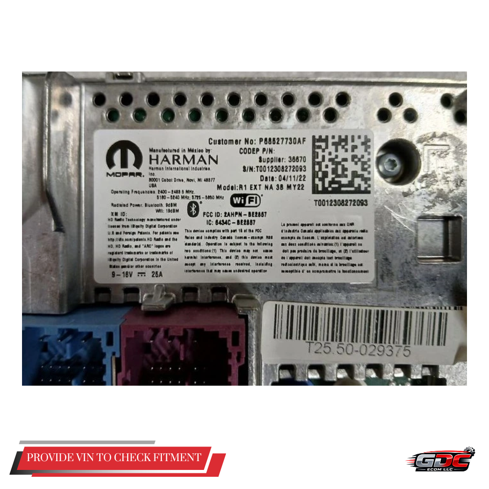 2022–2024 Jeep Grand Cherokee Wagoneer Radio Receiver OEM — view 2
