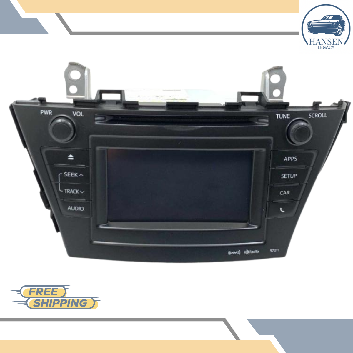 2012–2014 Toyota Prius Radio AM-FM-CD Display Receiver Face ID 57011 — view 2