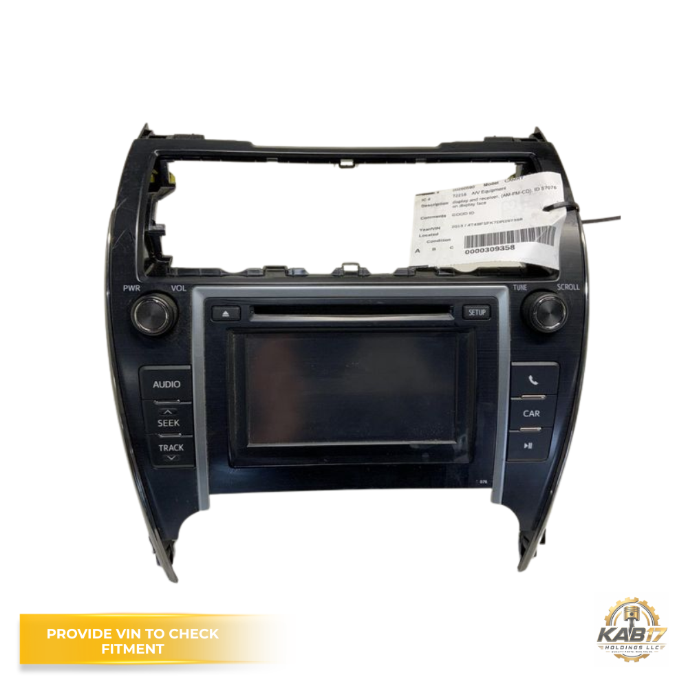 2013–2014 Toyota Camry Radio Display and Receiver AM-FM-CD OEM 57076 — view 1
