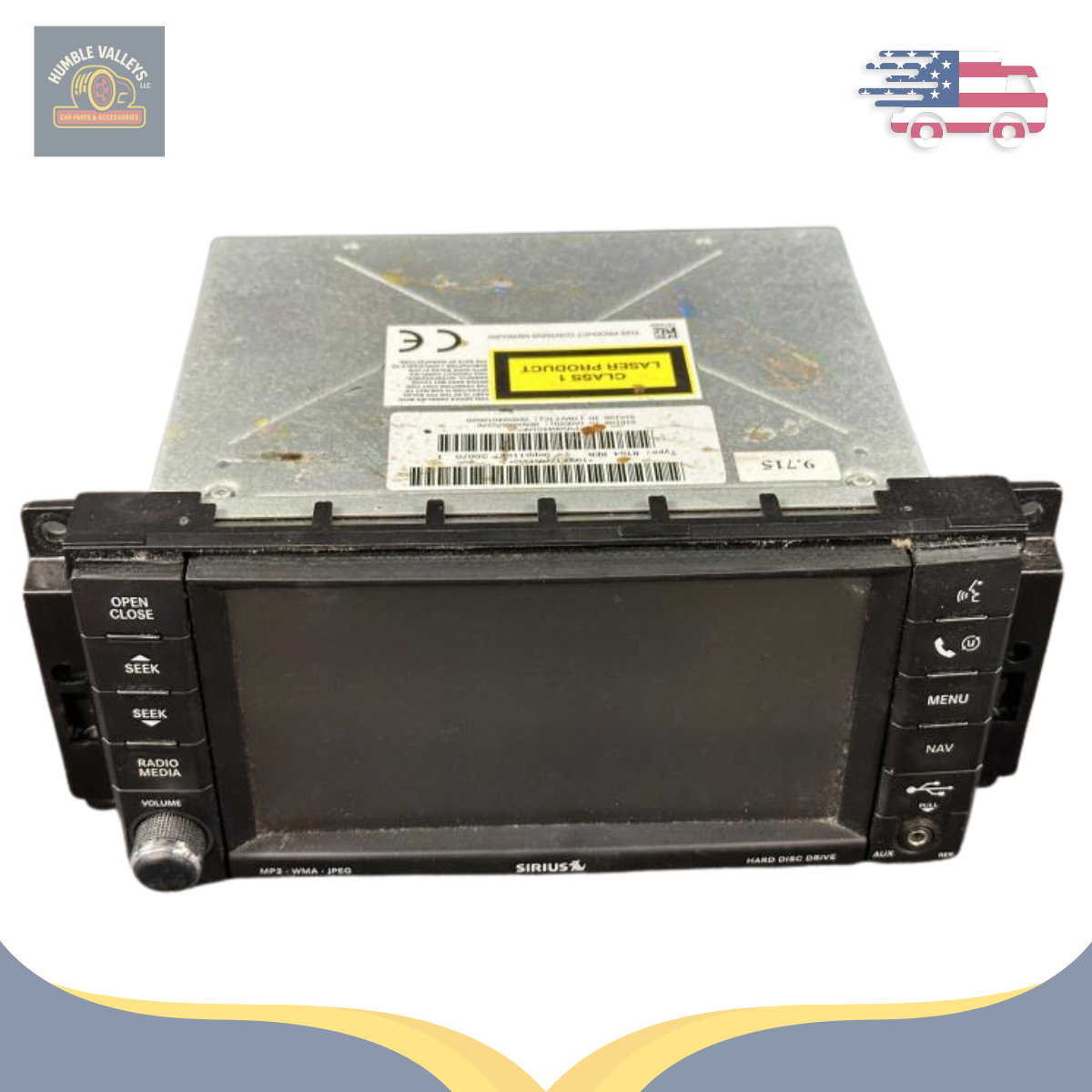 2008–2010 Jeep Commander Dodge Durango Dakota Radio Receiver RER with Nav-HDD-MP3 — view 2