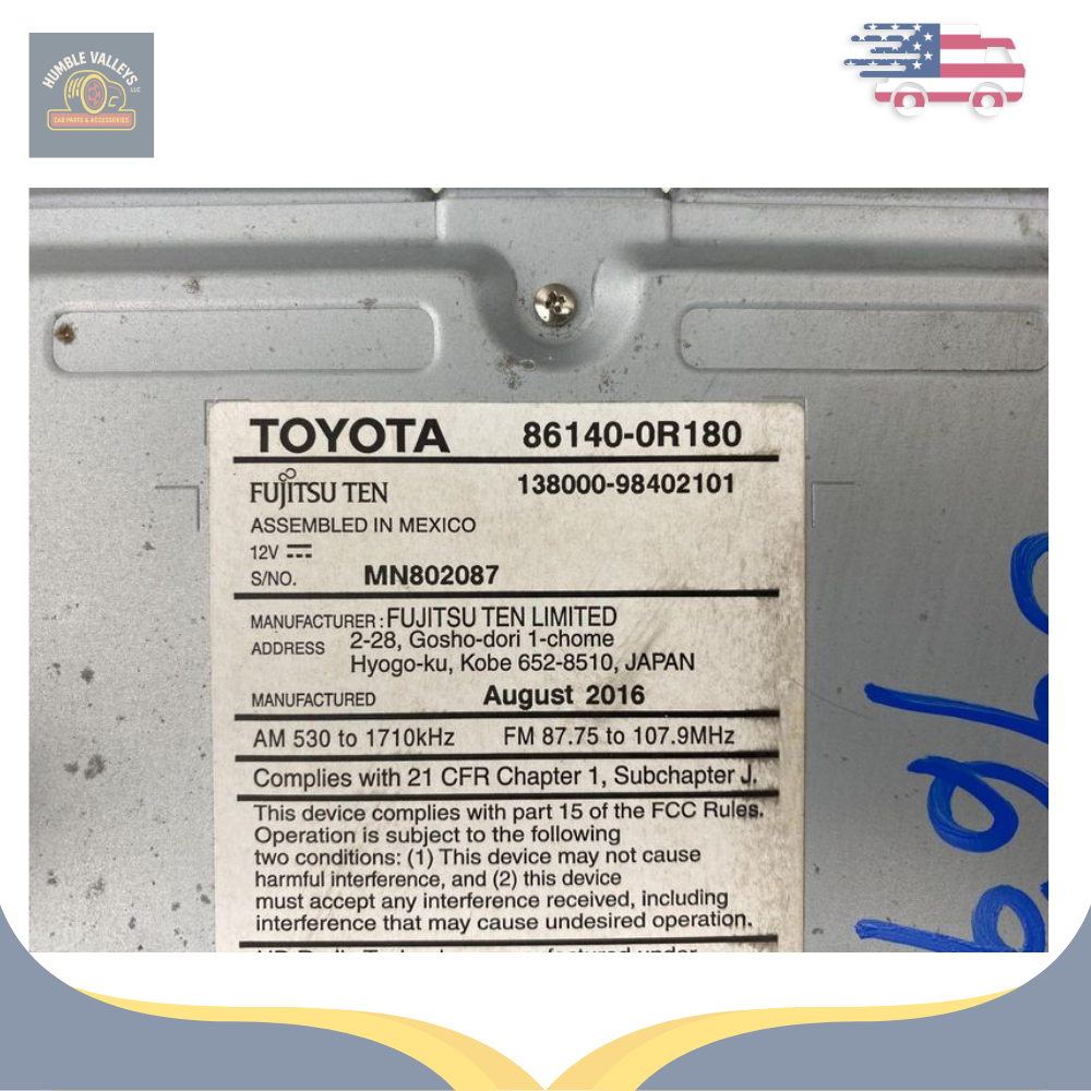 2016–2018 Toyota Rav4 AM FM CD Sirius XM Audio Radio Player Display Screen OEM — view 5