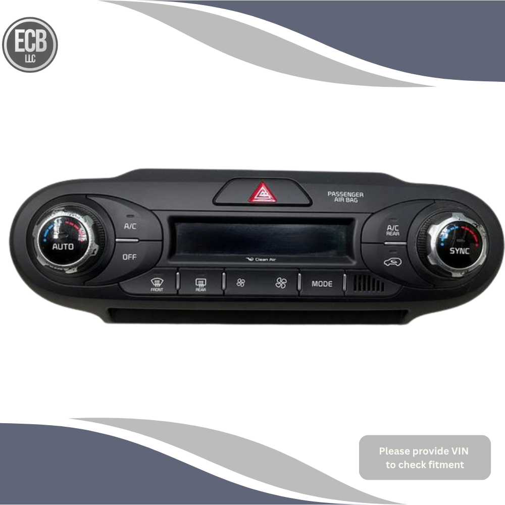 2016 Kia Sorento Dual Climate AC Heater Temperature Control With Rear AC OEM — view 1
