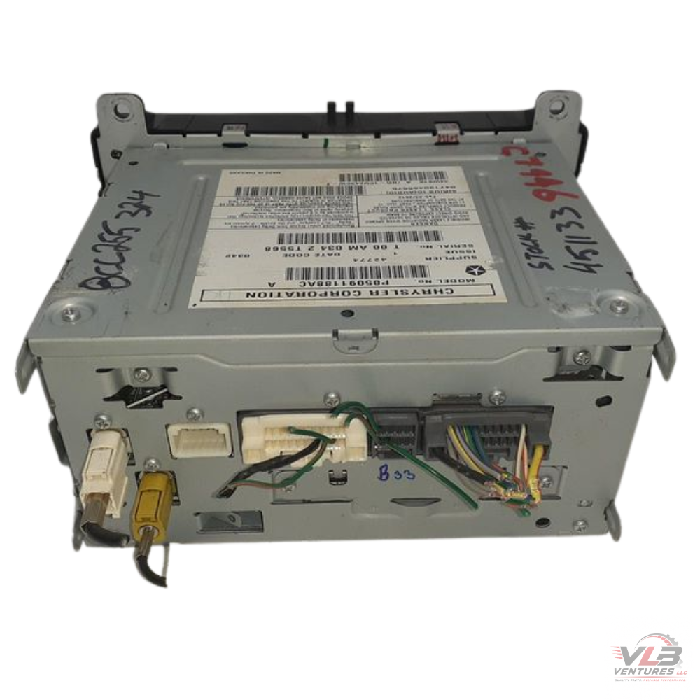 2012 Jeep Grand Cherokee Radio with Navigation Sat CD DVD HDD Face ID RHB OEM — view 2