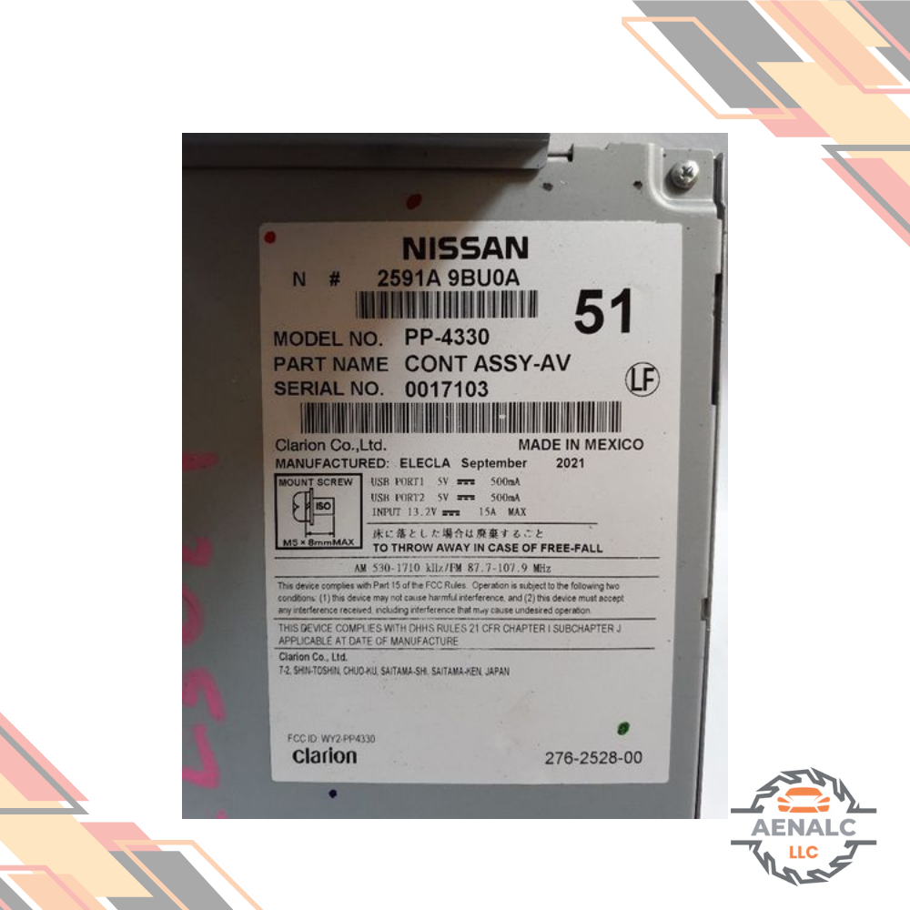 2022–2024 Nissan Frontier AM FM BT Radio Receiver 8.0 touch screen OEM — view 3