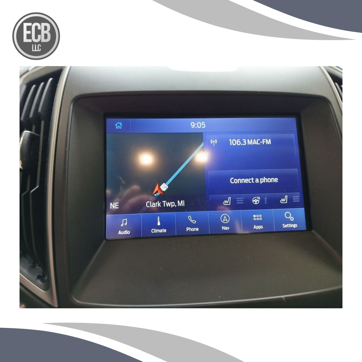 2019–2020 Ford Edge Information Display Screen OEM K2GT-18B955-SA — view 4