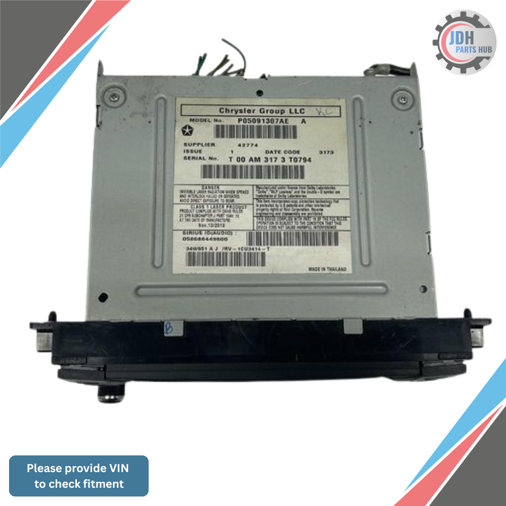 2011–2017 Jeep Patriot Compass AM FM CD DVD Satellite Radio Receiver ID RBZ OEM — view 2