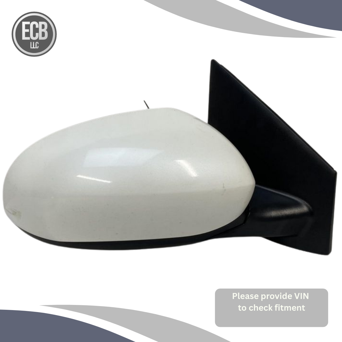 2017–2022 Kia Sportage RH Passenger Side Mirror White Power OEM — view 3