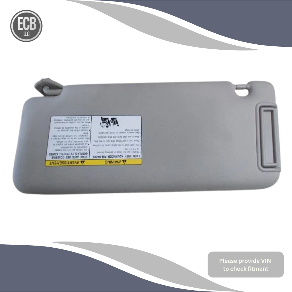 2017–2021 Nissan Armada Left Driver Side Interior Sun Visor Gray OEM — view 2