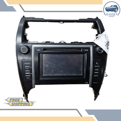2012–2013 Toyota Camry AM FM CD Radio Display and Receiver Screen Face ID P10067 — view 2