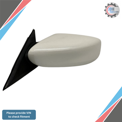2013–2018 Nissan Altima Sedan Left Driver Side View Door Mirror White OEM — view 1