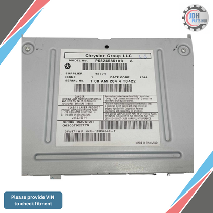2013–2019 DODGE CARAVAN AM FM CD Navigation Radio Player Display Screen OEM RHB — view 3