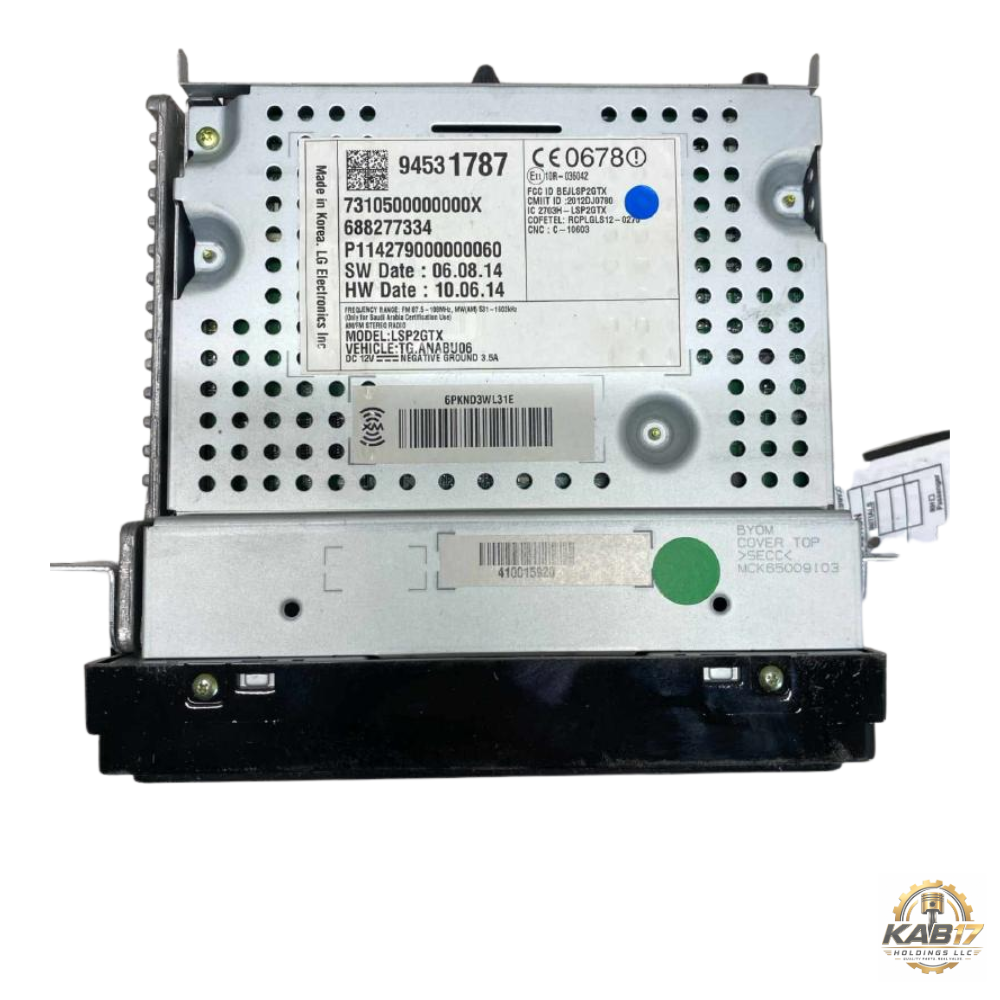 2015–2016 CHEVROLET TRAX Radio Receiver Control Panel Satellite UF7 OEM — view 3