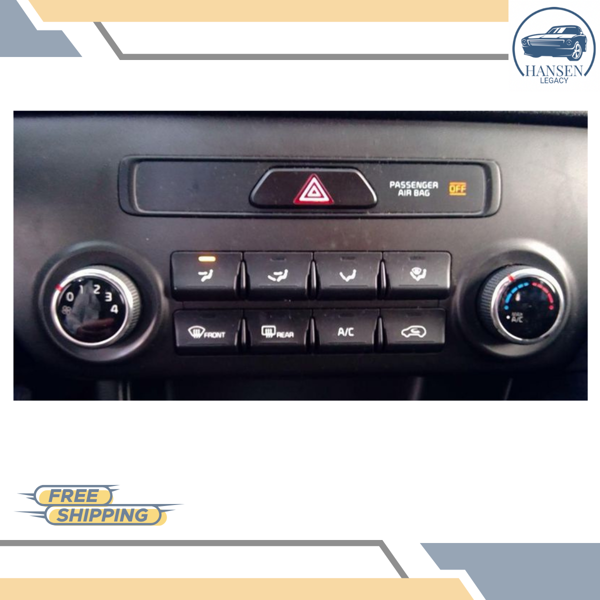 2017–2019 Kia Sportage Manual A/C AC Heater Temperature Control Unit — view 1