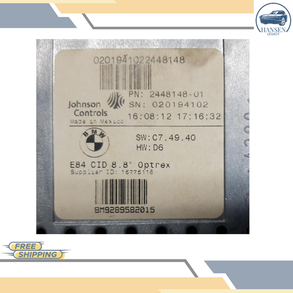 2013–2015 BMW X1 Display Screen Dash Navigation 8.8 Inch OEM — view 3