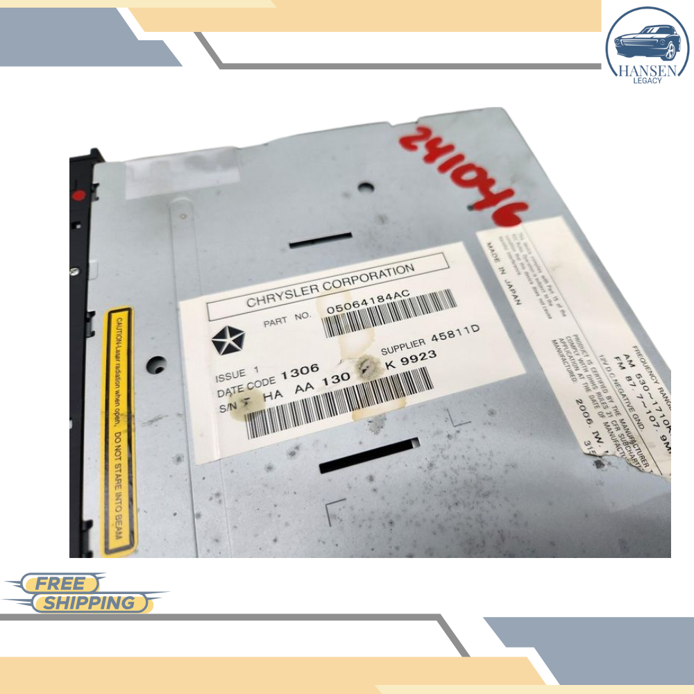 2005–2007 JEEP DODGE CHRYSLER Navigation Radio REC 6 Disc CD Player OEM — view 3