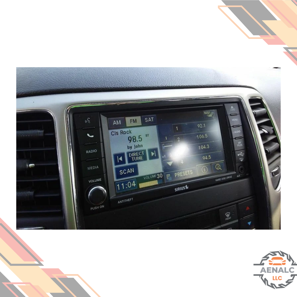 2012 Jeep Grand Cherokee Radio with Navigation Sat CD DVD HDD Face ID RHB OEM — view 2