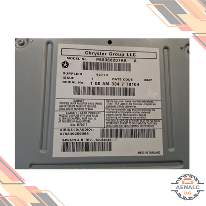 2013–2019 Dodge Caravan AM FM CD Satellite Radio Receiver RBZ OEM — view 4