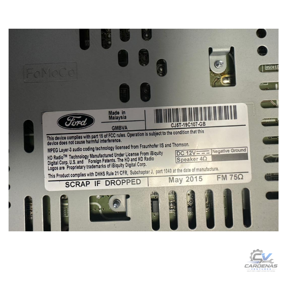 2015–2019 Ford Escape Am Fm Cd Mp3 Single Disc Radio Receiver OEM — view 2