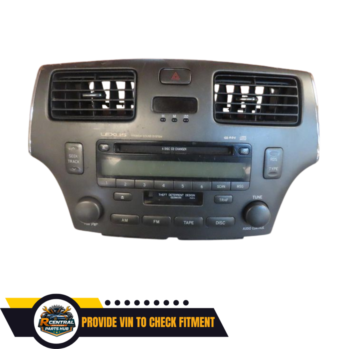 2002–2006 Lexus ES300, ES330 Radio CD Cassette Player AM FM OEM — view 1