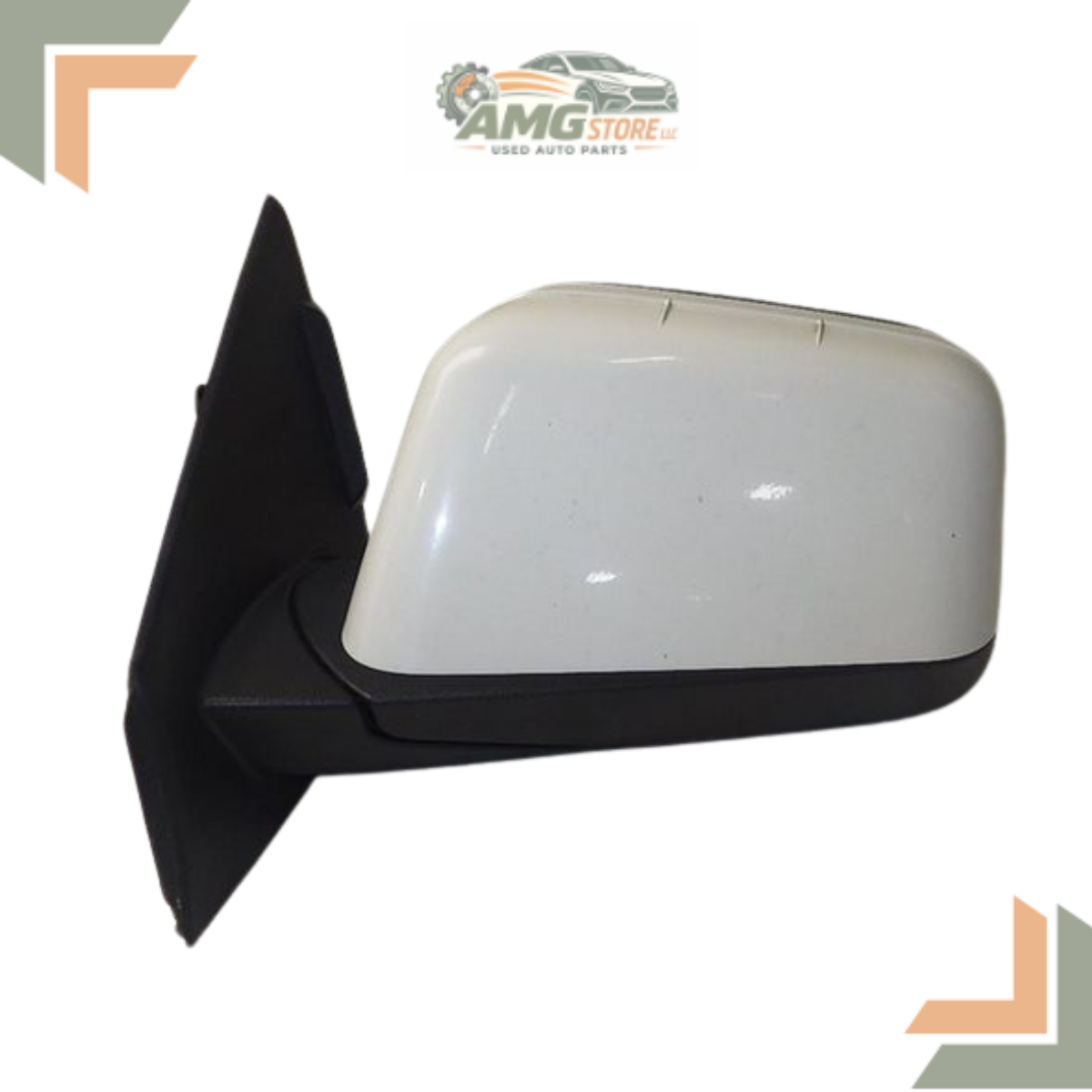 2011–2014 Ford Edge Left Hand Driver Side View Door Mirror Power OEM White LH — view 1