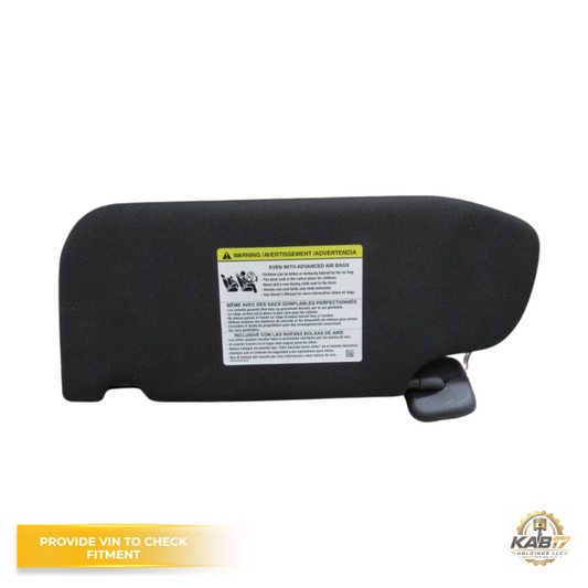 2013–2019 Ford Taurus RH Passenger Sunvisor with Mirror & Light Black OEM — view 1