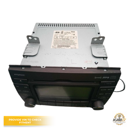 2009–2010 Hyundai Sonata Radio Receiver Display AM FM CD XM OEM 96185-3K100 — view 1