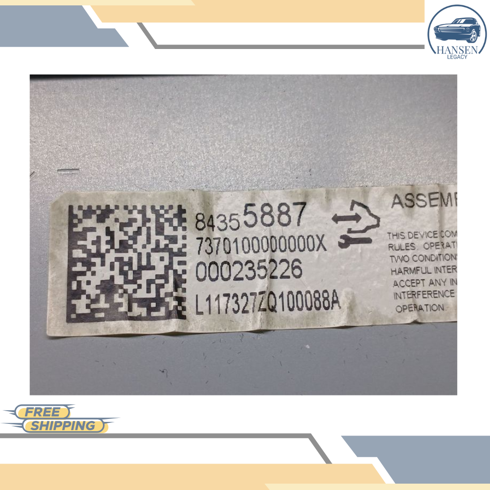 2018–2020 Chevrolet Impala Radio Receiver Display Screen ID 84355887 OEM — view 4