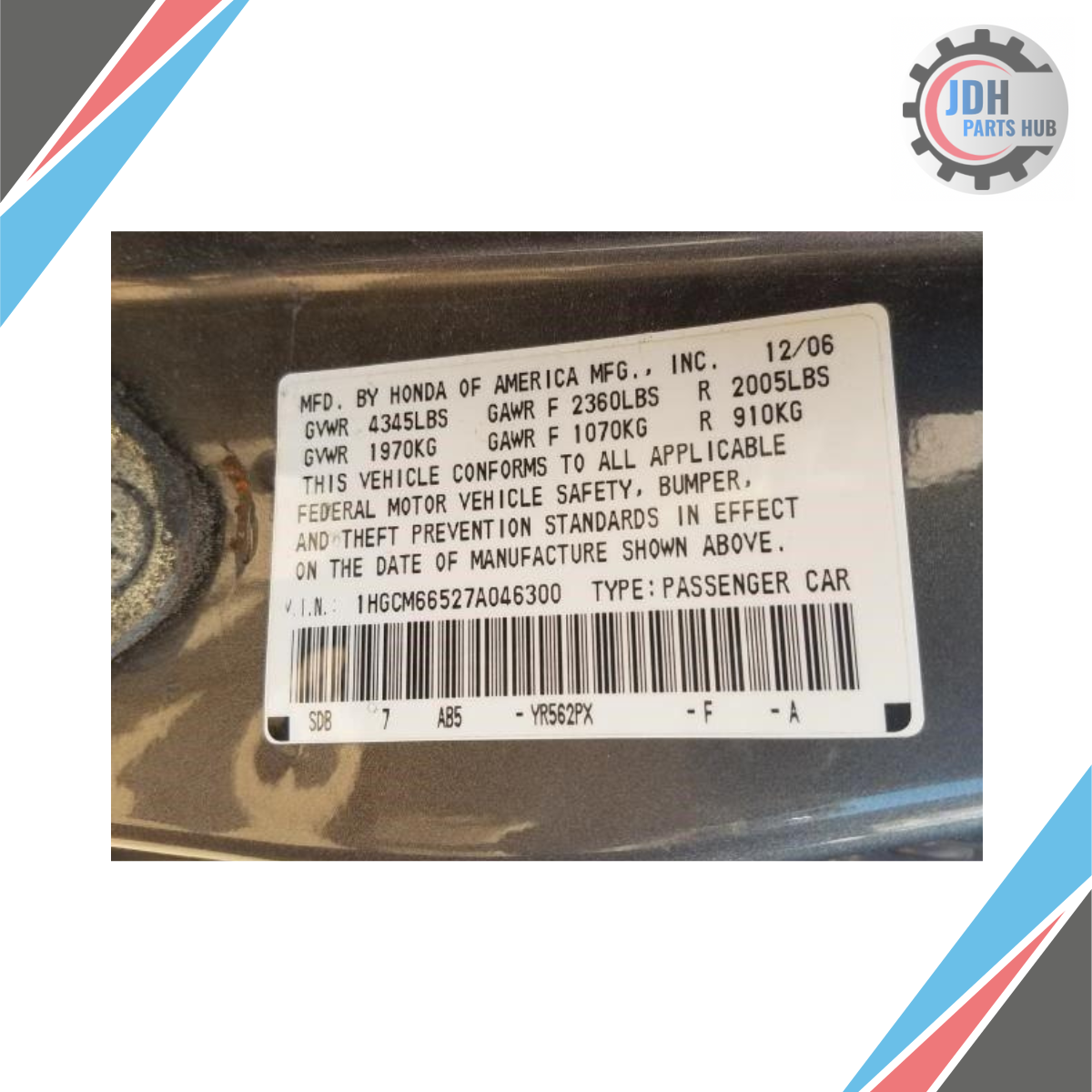 2004–2007 Honda Accord 6?Disc CD Radio Player Receiver OEM — view 5