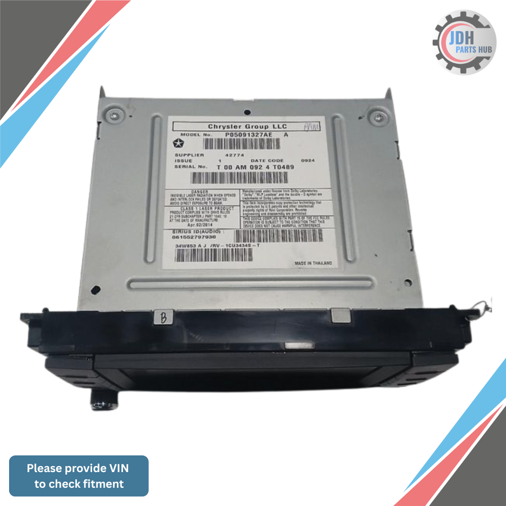 2012–2019 Chrysler Town & Country Radio MULTIMEDIA SATELLITE AM FM CD RBZ OEM — view 2