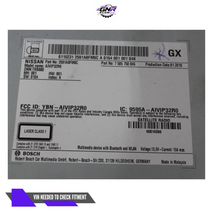 2018–2020 Nissan Rogue AM FM CD Radio Receiver OEM — view 2