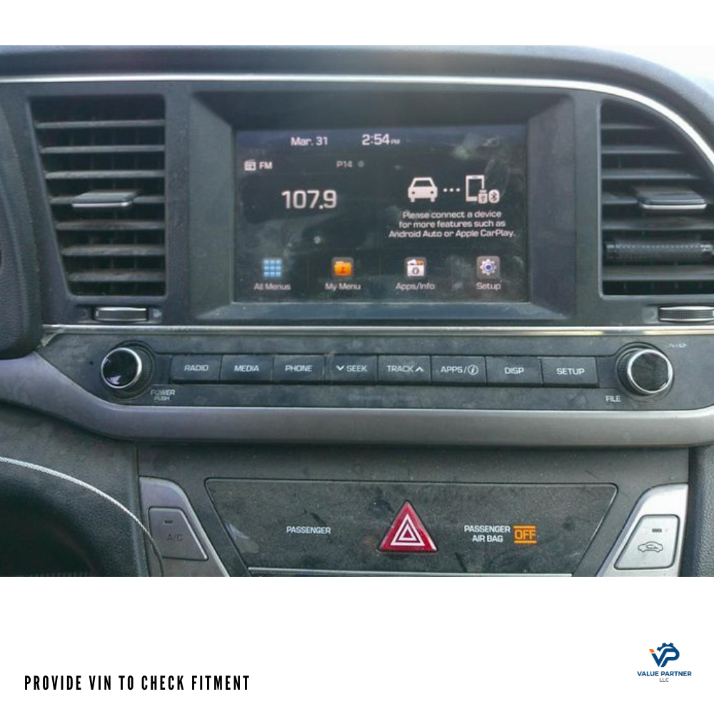 2017–2019 Hyundai Elantra AM FM Radio Receiver with Display Screen OEM — view 2