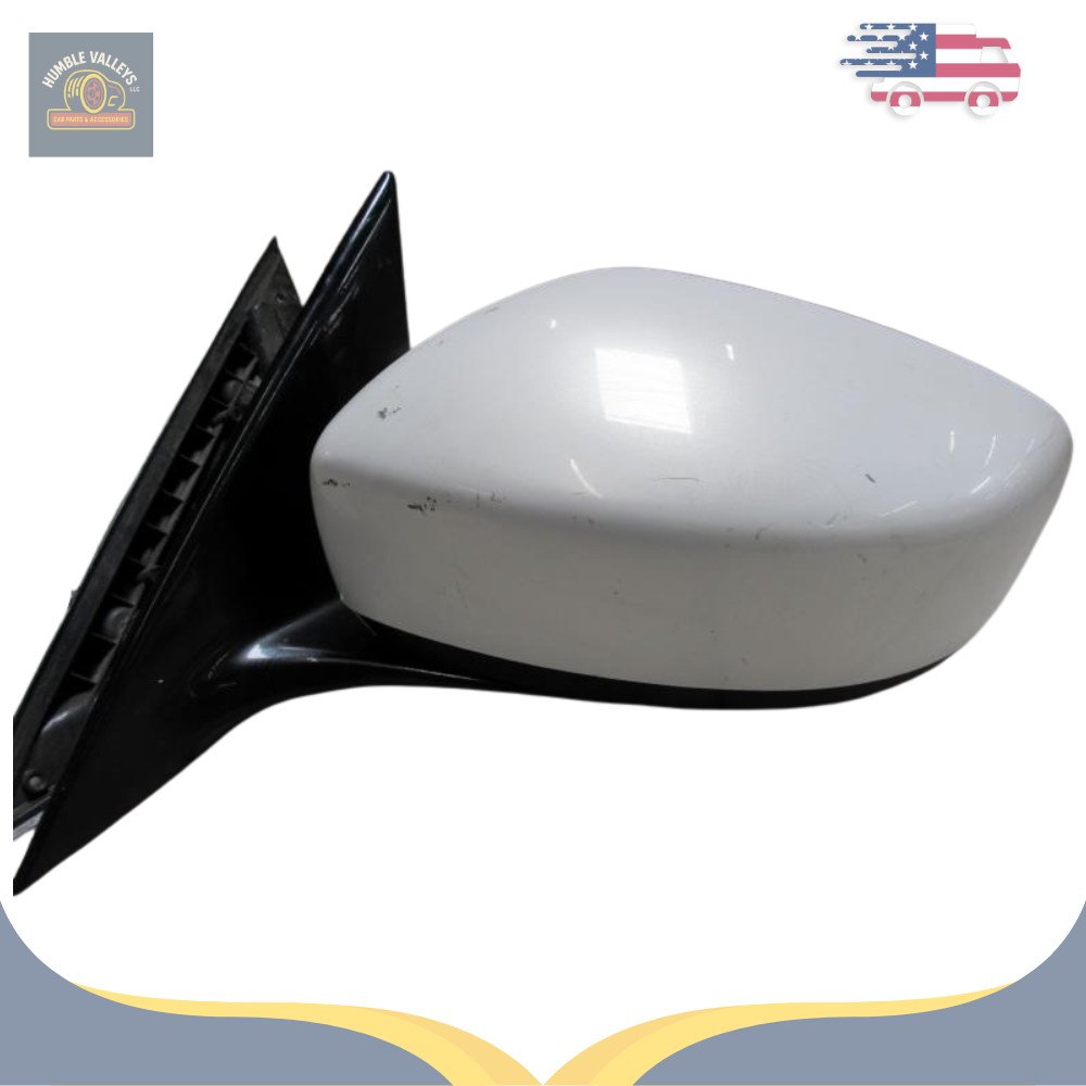 2009–2013 Infiniti G37 Left Driver Side View Power Door Mirror White OEM — view 1